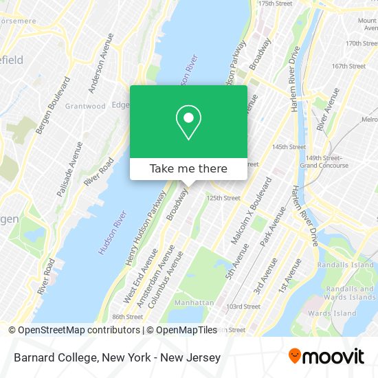 Mapa de Barnard College