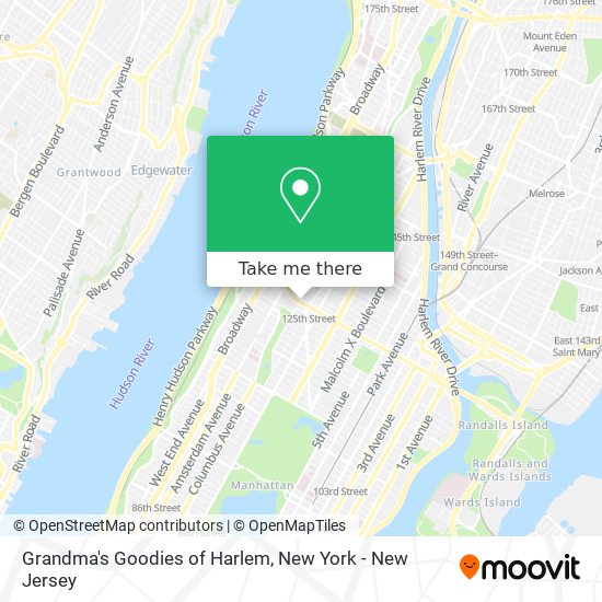 Grandma's Goodies of Harlem map