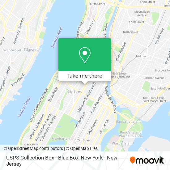 USPS Collection Box - Blue Box map