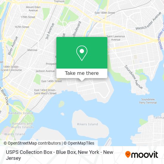 USPS Collection Box - Blue Box map