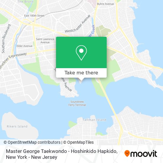 Mapa de Master George Taekwondo - Hoshinkido Hapkido