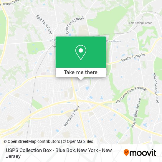 USPS Collection Box - Blue Box map