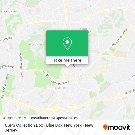 USPS Collection Box - Blue Box map