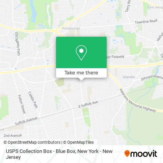 Mapa de USPS Collection Box - Blue Box