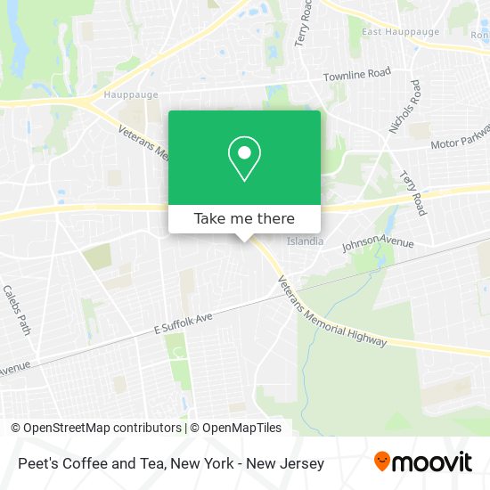 Peet's Coffee and Tea map