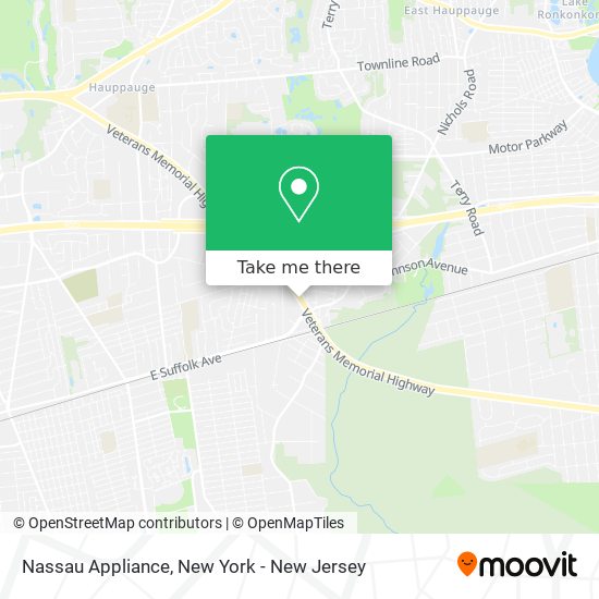 Nassau Appliance map