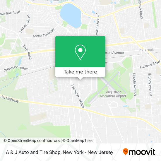 A & J Auto and Tire Shop map
