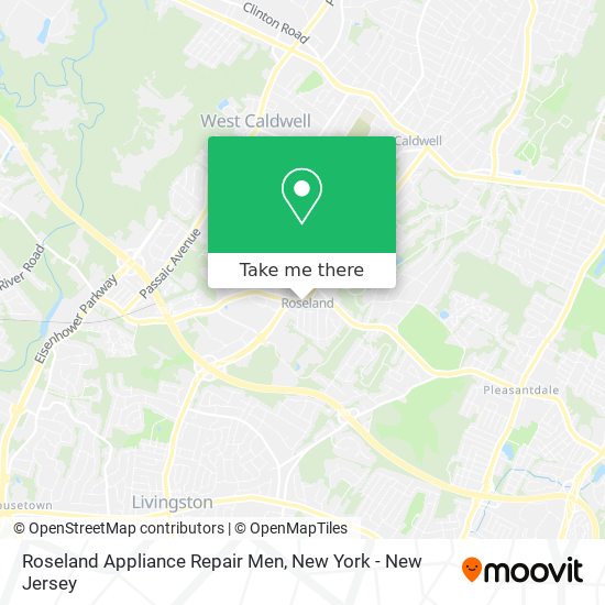 Roseland Appliance Repair Men map