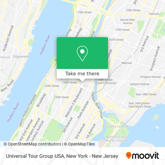 Mapa de Universal Tour Group USA