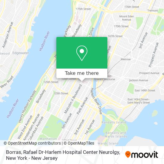 Mapa de Borras, Rafael Dr-Harlem Hospital Center Neurolgy