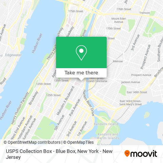 Mapa de USPS Collection Box - Blue Box