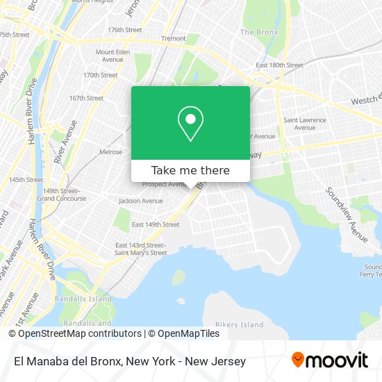 El Manaba del Bronx map