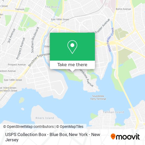 Mapa de USPS Collection Box - Blue Box