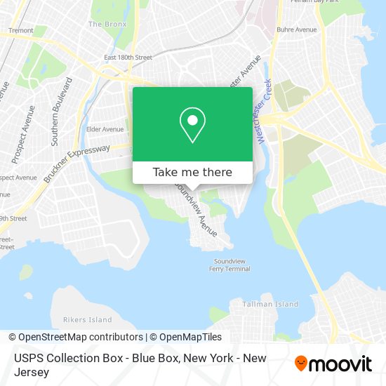 Mapa de USPS Collection Box - Blue Box