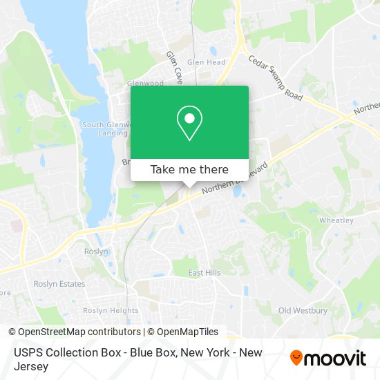 Mapa de USPS Collection Box - Blue Box