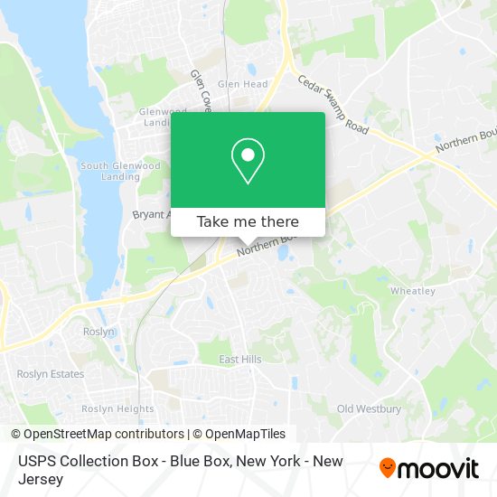 USPS Collection Box - Blue Box map