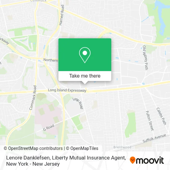 Lenore Danklefsen, Liberty Mutual Insurance Agent map