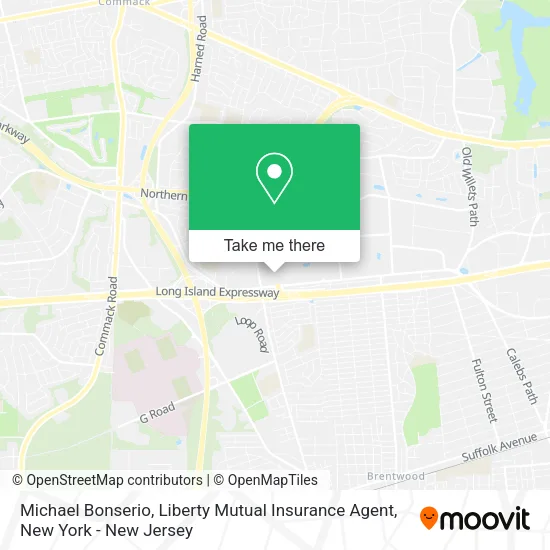 Michael Bonserio, Liberty Mutual Insurance Agent map