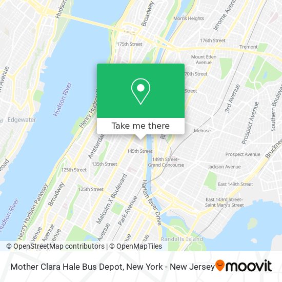 Mother Clara Hale Bus Depot map