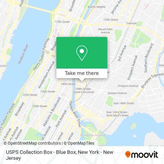 USPS Collection Box - Blue Box map