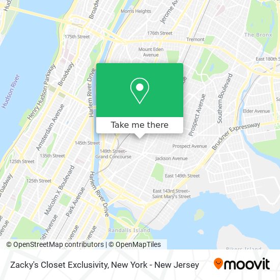 Zacky's Closet Exclusivity map