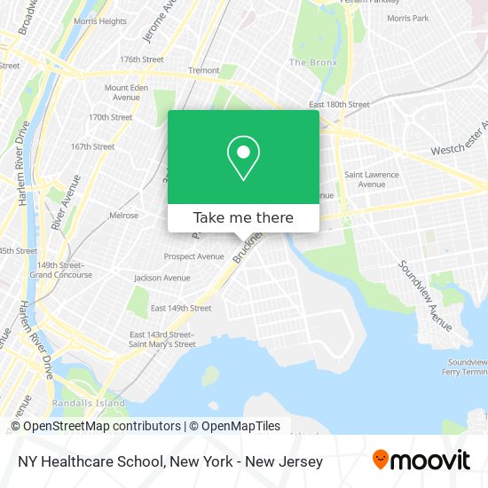 NY Healthcare School map
