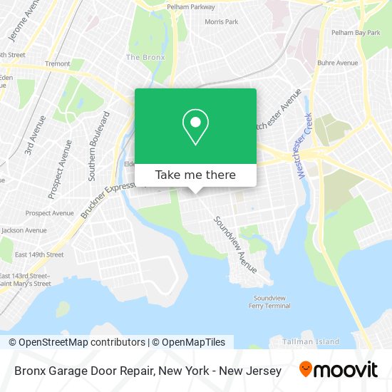 Mapa de Bronx Garage Door Repair