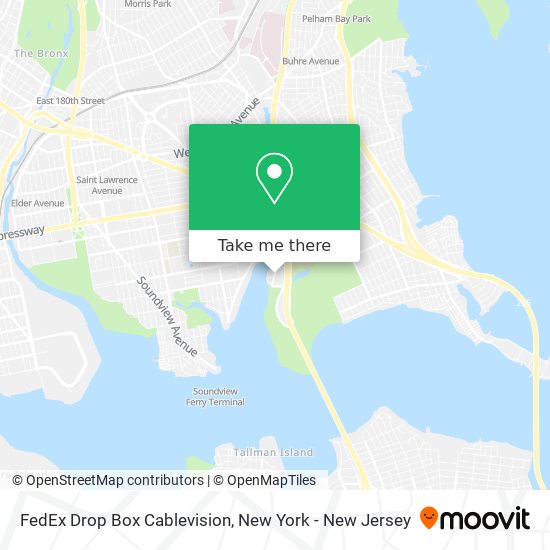 FedEx Drop Box Cablevision map