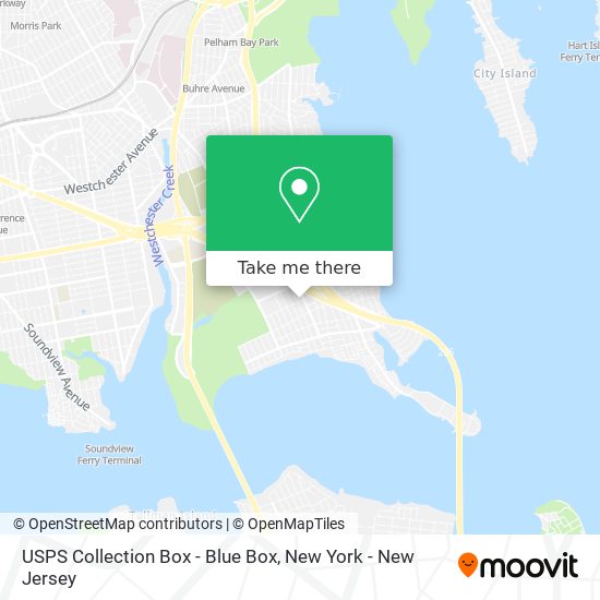 Mapa de USPS Collection Box - Blue Box