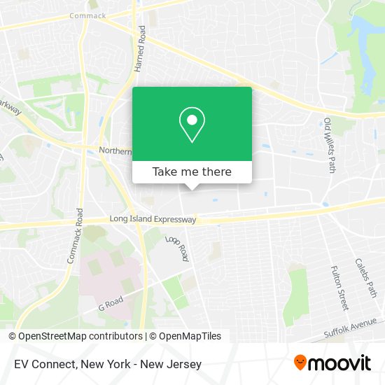 EV Connect map