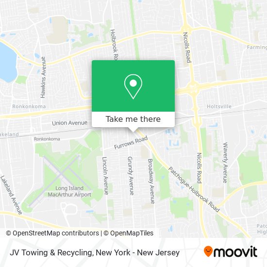 JV Towing & Recycling map