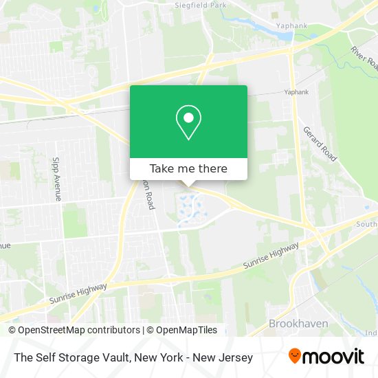 The Self Storage Vault map