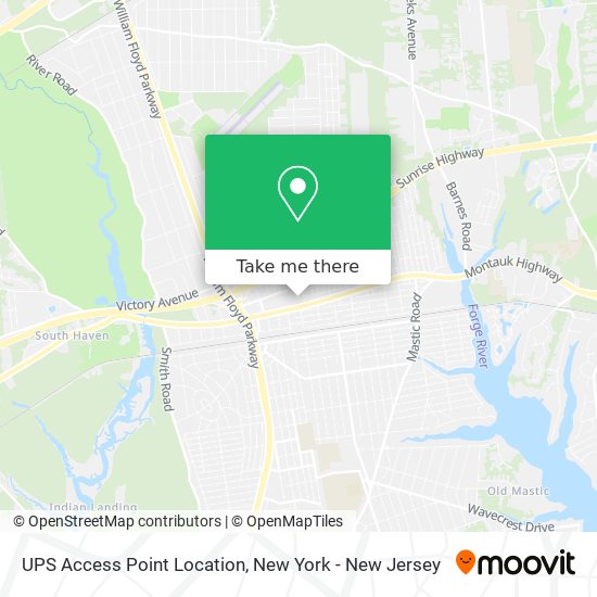 UPS Access Point Location map