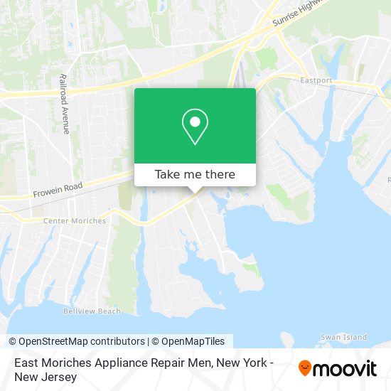 East Moriches Appliance Repair Men map