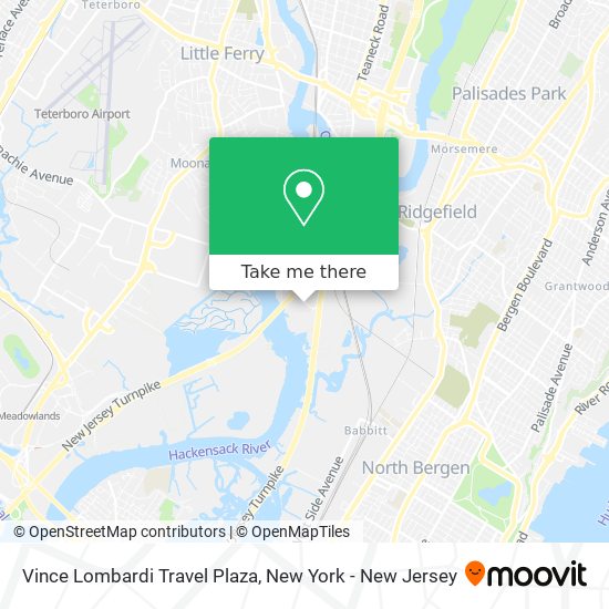 Vince Lombardi Travel Plaza map