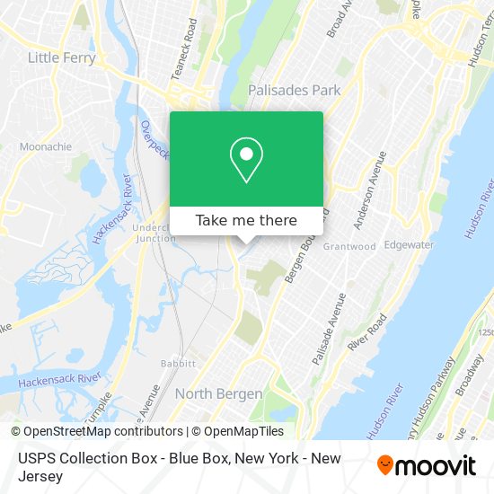 USPS Collection Box - Blue Box map