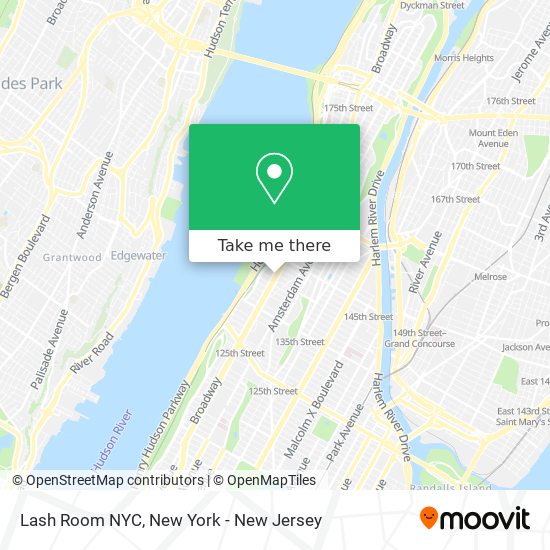 Lash Room NYC map