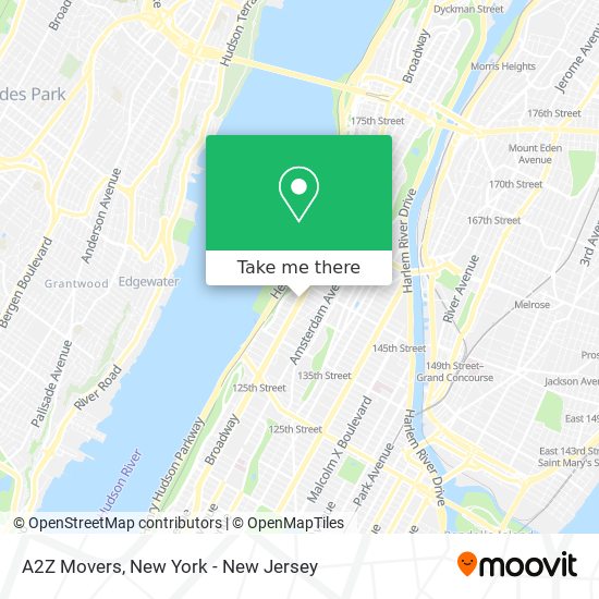 Mapa de A2Z Movers