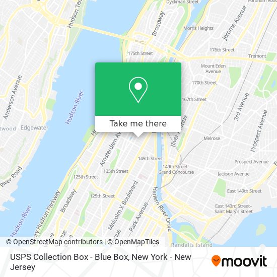 USPS Collection Box - Blue Box map