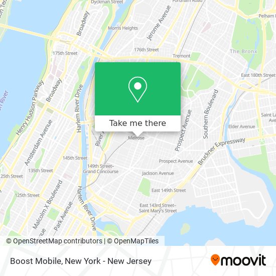 Mapa de Boost Mobile