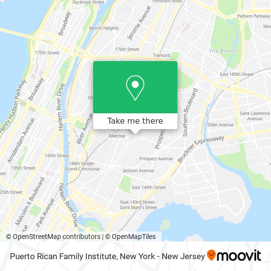 Mapa de Puerto Rican Family Institute