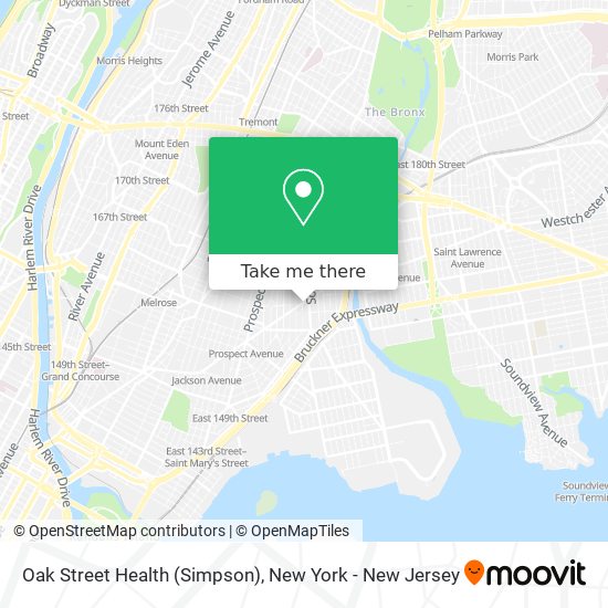 Oak Street Health (Simpson) map