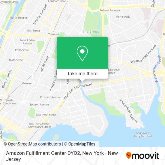 Amazon Fulfillment Center-DYO2 map