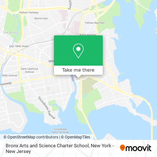 Bronx Arts and Science Charter School map