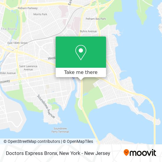 Mapa de Doctors Express Bronx