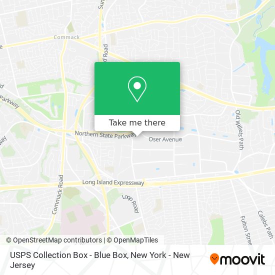 USPS Collection Box - Blue Box map