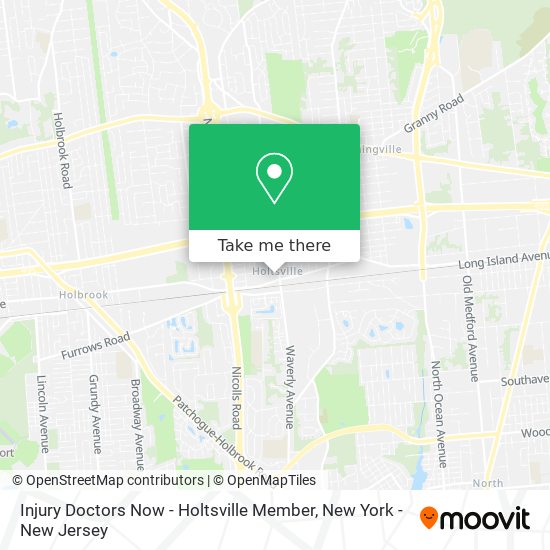 Mapa de Injury Doctors Now - Holtsville Member