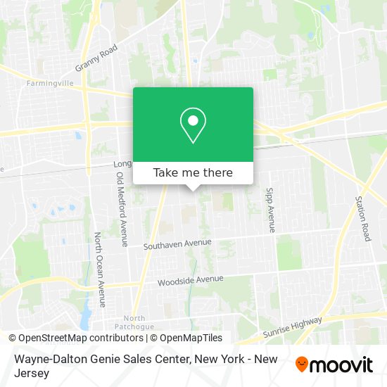 Mapa de Wayne-Dalton Genie Sales Center