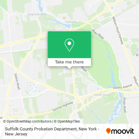 Suffolk County Probation Department map