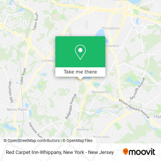 Red Carpet Inn-Whippany map